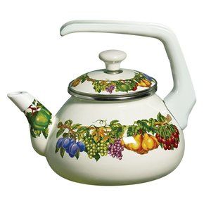 Kensington Garden Porcelain Enamel 2 Qt Teakettle